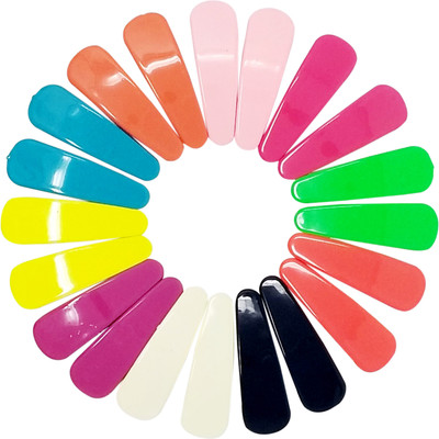 

Evolution Tic Tac Glossy Blissful Colors Snap Hair Clips for Kids/Girls/Women (Pack of 20 pairs) Tic Tac Clip(Multicolor)
