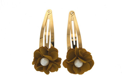 

Anuradha Art Jewellery Side Clip Tic Tac Clip(Brown)