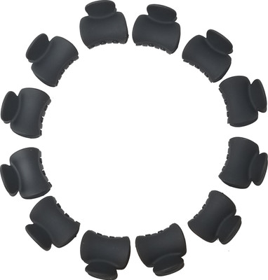 

Evolution Hair Clips, Claw Clips , Butterfly Clips, Small, Curved Square Matte Black Colors for Women / Girls, Pack of 12 Hair Claw(Multicolor)