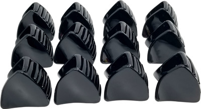 

Evolution Hair Clips, Claw Clips , Butterfly Clips, Small , Triangle Glossy Black Color for Women / Girls, Pack of 12 Hair Claw(Multicolor)