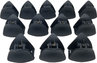 

Evolution Hair Clips, Claw Clips , Butterfly Clips, Small, Triangle Matte Black Colors for Women / Girls, Pack of 12 Hair Claw(Multicolor)