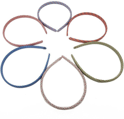 

RBasics Hairband Multicolored Soft Fabric Wrap over plastic (Multipack) for Women and Girls Hair Band(Multicolor)
