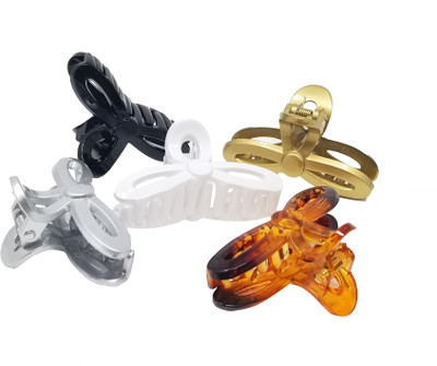 

Evolution E shaped Large Golden, Silver Hair Claw Clips Butterfly clips for Women / Girls Hair Claw(Multicolor)