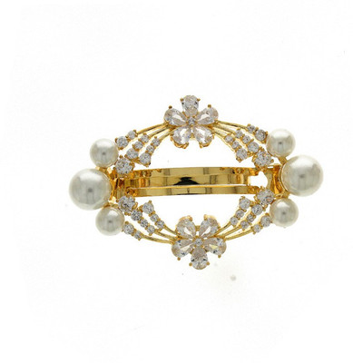

Anuradha Art Jewellery Back Pin Hair Clip(White, Gold)