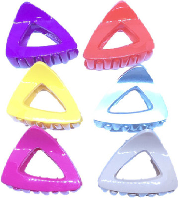 

M K Designs Hair Clutcher Set of 6 Hair Claw(Red, Pink, Blue, Silver, White, Yellow)