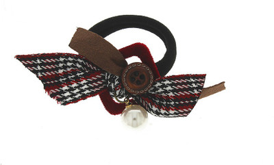 Anuradha Art Jewellery Hair Rubber Band Rubber Band(Red, Brown)