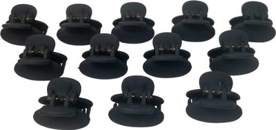 

Evolution Hair Clips, Claw Clips , Butterfly Clips, Small, Oval Shape Matte Black Colors for Women / Girls, Pack of 12 Hair Claw(Multicolor)