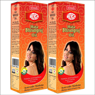 

KHADI MEGHDOOT AYURVEDIC MAHA BHRANGRAJ TEL 200 ML PACK OF 2 Hair Oil(200)