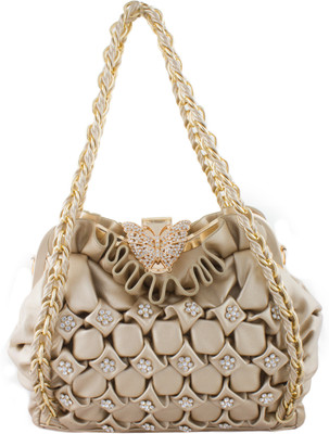 

LUIS MEKAL Shoulder Bag(Gold, Beige), Beige;gold