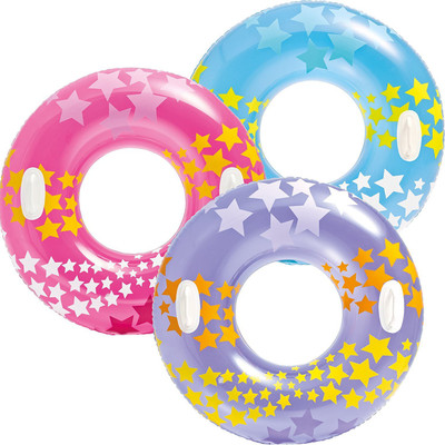

GLS Inflatable 24 Inch Swimming Safety Tubes - Combo of 3 Inflatable Pool Accessory(Multicolor)