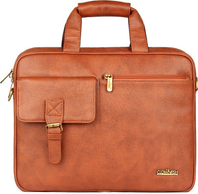 

The Clownfish 15.6 inch Laptop Messenger Bag(Brown), Cinnamon