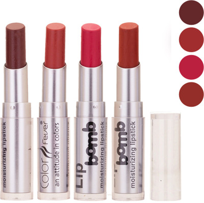 Color Fever Lipstick Combo(Peach, Coffee, Pink, Orange, 16 g) Color Fever Lipstick Combo(Peach, Coffee, Pink, Orange, 16 g)