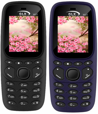 

GLX W22 Combo of Two Mobiles(Black, Blue)
