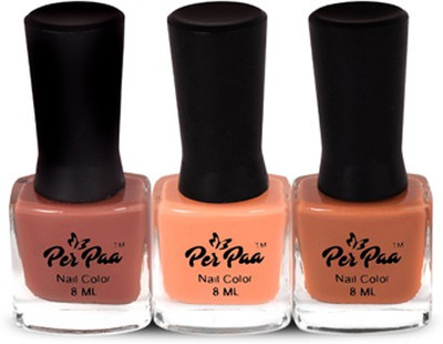 

perpaa Love Date Nail Combo Raw Sienna, Brown Sugar, Apricot Glitz(Pack of 3)
