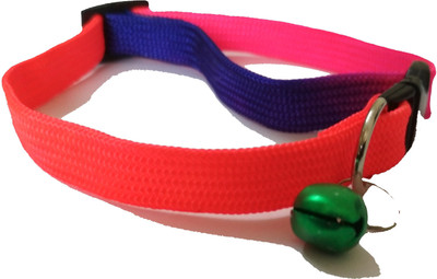 

101Lives Blue Pink Rainbow with bell  Dog & Cat Everyday Collar(, Red, Pink