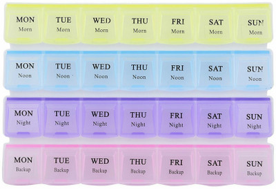 

N-STORE 7 Day 7-day Medication Organizer Pill Box (Multicolor) Pill Box(Multicolor)