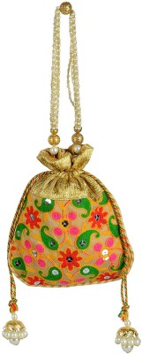 

Tooba Handicraft Tooba Handicraft Party Wear Hand Embroidered Box Clutch Bag Purse For Bridal, Casual, Party , Wedding Potli(Multicolor)