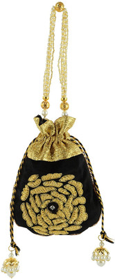 

Tooba Handicraft Tooba Handicraft Party Wear Hand Embroidered Box Clutch Bag Purse For Bridal, Casual, Party , Wedding Potli(Multicolor)
