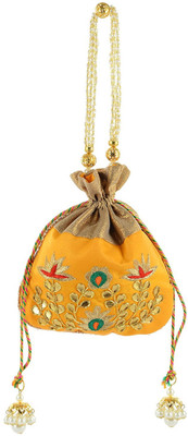 

Tooba Handicraft Tooba Handicraft Party Wear Hand Embroidered Box Clutch Bag Purse For Bridal, Casual, Party , Wedding Potli(Multicolor)