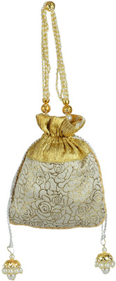 

Tooba Handicraft Tooba Handicraft Party Wear Hand Embroidered Box Clutch Bag Purse For Bridal, Casual, Party , Wedding Potli(Multicolor)