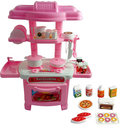 

M-Alive Carry Along Mini kitchen Set battery Operated with Light and Music toy for Kids