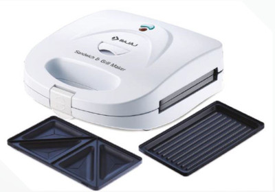 Bajaj Sandwich & Grill Maker Toast, Grill(White) available at flipkart for Rs.2525