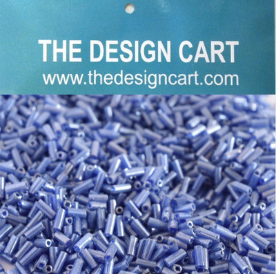 

Generic The Design Cart Transparent Luster Sapphire / Light Blue Pipe / Bugle Beads Standard Quality (4.5 mm) (100 grams) Sapphire Beads(100 g)