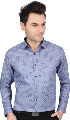 All seasons Men Solid Casual Blue Shirt