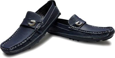 

Sea Green Best Faux Leather Loafers For Men(Blue