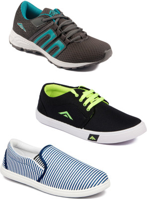 

Asian Men Casual & Running Shoes Combo Pack of 3 Casuals For Men(Multicolor