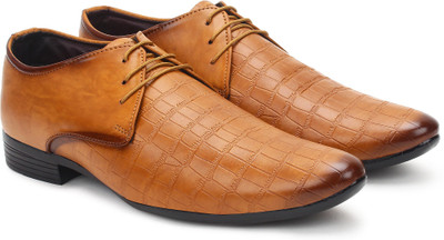 

BUWCH Buwch Formal Black Shoe For Men Lace Up For Men(Tan