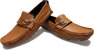 

Sea Green Best Faux Leather Loafers For Men(Tan, Orange
