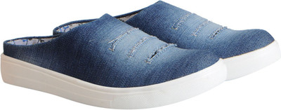 

FAUSTO Canvas Stylish Slip On Sneakers For Women(Navy, Navy blue