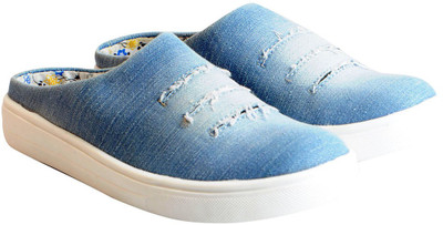 

FAUSTO Canvas Stylish Slip On Sneakers For Women(Blue, Sky blue