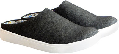 

FAUSTO Canvas Stylish Slip On Sneakers For Women(Black