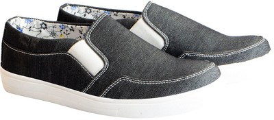 

FAUSTO Canvas Stylish Loafers For Women(Black