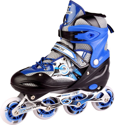 

KAMACHI Al In-line Skates - Size 13-2.5 UK(Blue, Black), Blue;black;grey;white