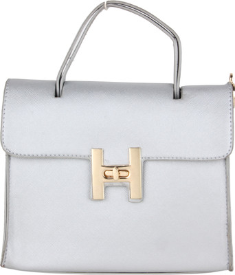 

Ravi Collections Women Evening/Party Silver PU Sling Bag