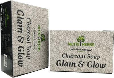 

Nutriherbs Activated Charcoal Soap with Alovera(150 g, Pack of 2)