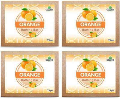 

Salvia Orange soap for dull looking skin. Combats bacteria, rejuvenates skin, fights blemishes and unclog pores 75gm x4 Pack(75 g, Pack of 4)