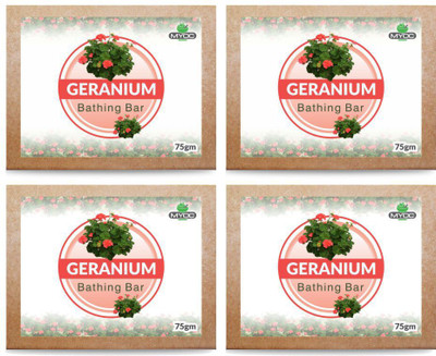 

Salvia Geranium Oil soap an excellent moisturizer for mature, dry skin 75gm x4 Pack(75 g, Pack of 4)