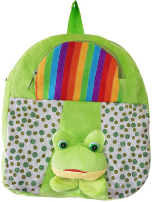 

Global Choice Frog Polka Soft Toy School Bag - 14 inch(Green)