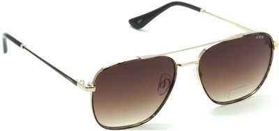 IDEE Retro Square Sunglasses(For Men & Women, Brown)