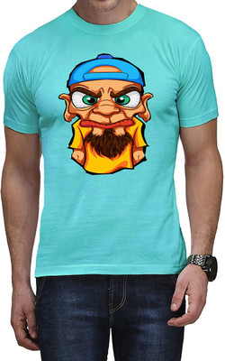 Casotec Printed Men Round Neck White T-Shirt