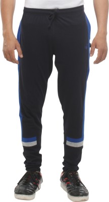 Vego Self Design Men Black Track Pants