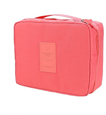 

RK Brands Unisex Portable Waterproof Travel Washing Bag Cosmetic Bag Hanging Toiletry Storage Organizer Makeup Pouch Travel Toiletry Kit(Pink)