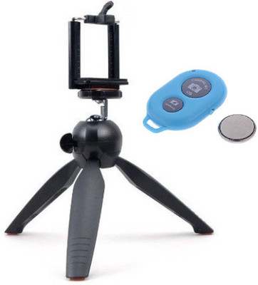 

ReTrack RT-228 PHONE ADJUSTABLE HEAD TELEPHONE CAMERA STAND WITH TRIPOD AND BLUETOOTH SHUTTER Tripod(Black, Supports Up to 700 g)