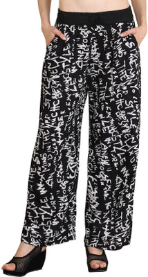 Jollify Flared Women Black Trousers Jollify Flared Women Black Trousers