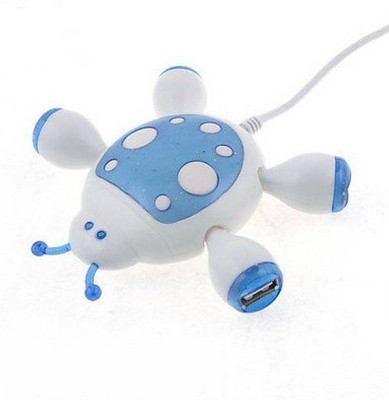 

Oxza MULTIPURPOSE 4 PORT Ladybug Shaped Wired 2.0 USB Hub(WHITE & BLUE)