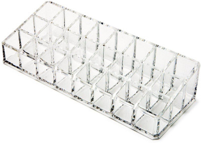 

Okayji 24 Compartment Acrylic Makeup Organizer 24 Compartment Acrylic Makeup Organizer Vanity Box(Transparent)